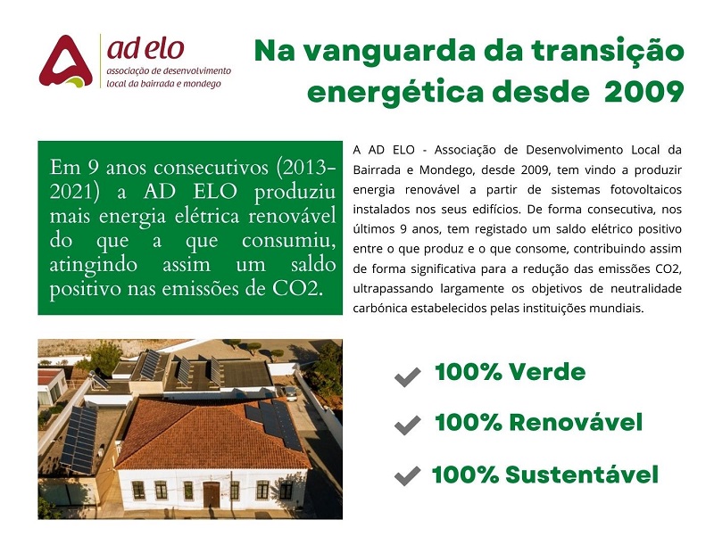 AD ELO - 100% Verde, 100% Renovável, 100% Sustentável